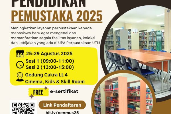 Browsur jadwal pendidikan Pemustaka MABA UTM 2025
