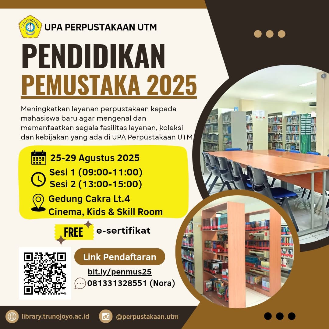 Browsur jadwal pendidikan Pemustaka MABA UTM 2025